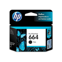 Cartucho de Tinta HP 664 Preto Original (F6V29AB) Para Impressora HP Deskjet 2136, Impressora HP Deskjet 2676, Impressora HP Deskjet 3776, Impressora HP Deskjet 5076, Impressora HP Deskjet 527