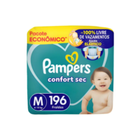 Fralda Pampers Confort Sec Tamanho M 196 Unidades