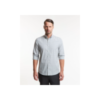 Camisa em Algodão com Estampa Xadrez Cinza