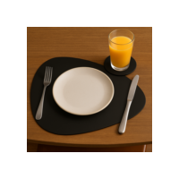 Kit Jogo americano para mesa em couro + porta copos 2 , 4, 6 ou 8 pçs