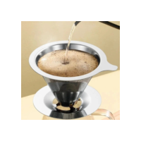 Filtro De Café Coador Café Chá Inox De Alta Qualidade Atóxico Reutilizável Pour Over--Envio imediato