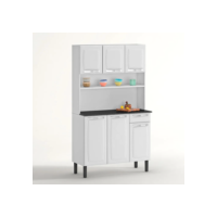 Kit Cozinha Rose Compacta Itatiaia em Aço 6 Portas 1 Gaveta Branca I3G1-105 