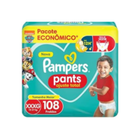 Fralda Pampers Pants Ajuste Total Tamanho XXXG 108 Unidades