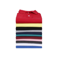 Kit 10 Camisas Masculina Gola Polo Em Tecido Piquet Cores Sortida
