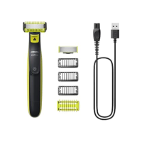 Aparador e Barbeador Elétrico de Pelos Philips OneBlade com 4 pentes QP2824/10 À prova d’água - Bivolt