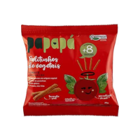 Papapá, Palitinho de vegetais infantil (Biscoito), Orgânico, Sabor Tomate & Manjericão, 20g, Vermelho