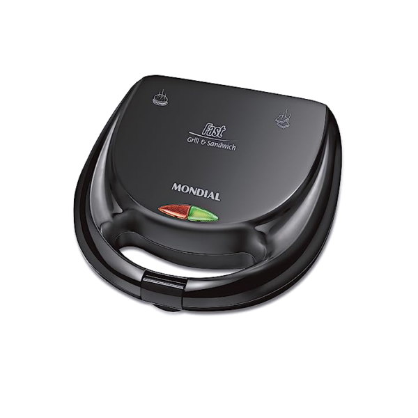Sanduicheira Fast Grill e Sandwich, Mondial, Preto, 750W, 110V - S-12