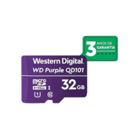 Cartão de Memória Com 3 anos de Garantia Micro SD 32GB WD Purple Intelbras