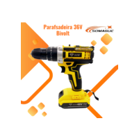 Kit Furadeira E Parafusadeira Sem Fio Maleta 36v 2 Bateria Somague
