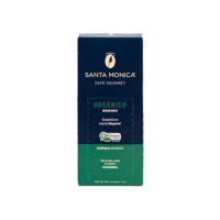 Cápsulas de Café Gourmet Orgânico Medium Roast, Café Santa Monica, Compatível com Nespresso, Contém 10 Cápsulas