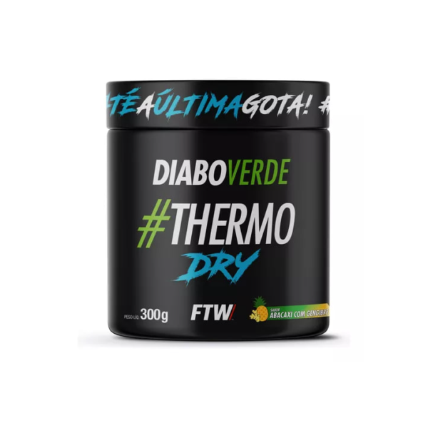 Termogênico Thermo Dry Pote 300g Sabor Abacaxi com Gengibre FTW - DIABO VERDE