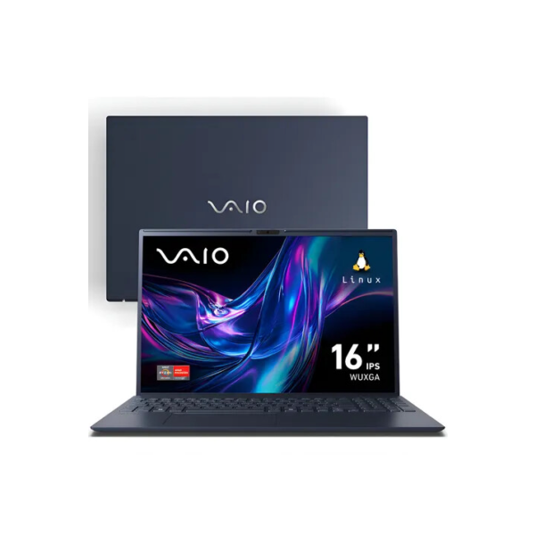 Notebook VAIO FE16 AMD Ryzen 5-5625U Linux 8GB RAM 256GB SSD Wi-Fi 6 Tela 16'' IPS WUXGA Antirreflexo - Cinza Grafite - Vjfe69f11x-b0411h - Permite upgrade de memória RAM e SSD