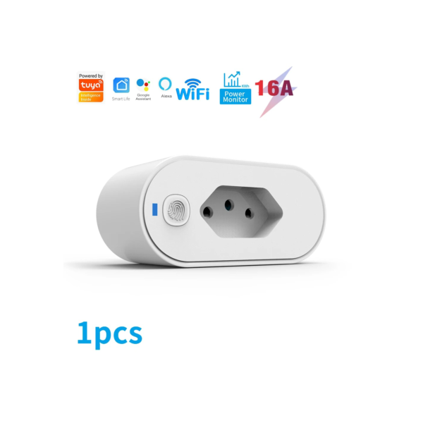 GERMA-Adaptador de soquete Tuya WiFi, Smart Life App Control, Alexa e Google Home, Voice Control, Adaptador de soquete, 16A