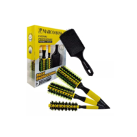 Kit 3 Escovas Cerdas Duplas Marco Boni Profissional Deluxe