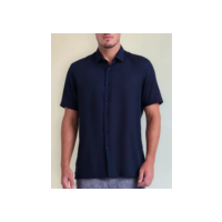 Camisa Lisa Social Basica Manga Curta  Masculina