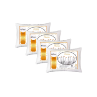 Kit 4 Travesseiro Plumas Antiácaro Toque Suave Macio Luxo