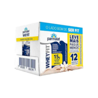 Parmalat WheyFit Baunilha 15g de Proteína 250 Ml – Pack 12 Unidades