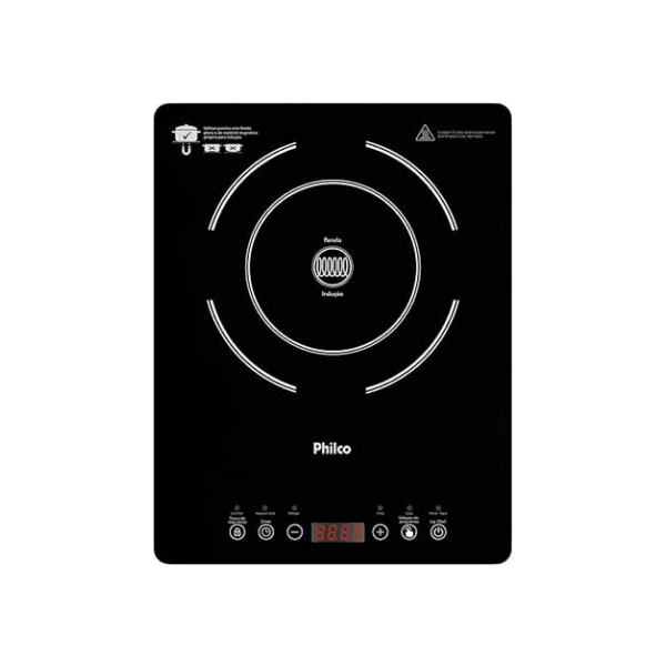 Cooktop de Indução Philco PCT10A Diferentes Níveis de Potência e Temperaturas 220V