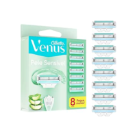 Gillette Venus Pele Sensível Carga para Aparelho de Depilar com Aloe Vera, 8 uds