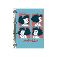 Jandaia - Caderno Argolado Cartonado Colegial Mafalda 160 folhas