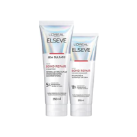 L'Oréal Paris Elseve Bond Repair Kit Reparação Molecular com Ácido Cítrico para Cabelos Danificados, Reconstrói Ligações e Devolve Força (Shampoo + Condicionador + Sachê Pré-Shampoo)