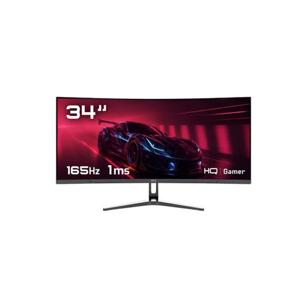 Monitor Gamer 34" Curvo 1ms, 165Hz, UltraWide (QHD) - 3440x1440 AMD FreeSync, HDMI, DP, HQ Premium HQ34C16