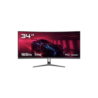 Monitor Gamer 34" Curvo 1ms, 165Hz, UltraWide (QHD) - 3440x1440 AMD FreeSync, HDMI, DP, HQ Premium HQ34C16
