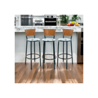 3 banquetas alta junco imbuia de cozinha balcão bares bancada area gourmet