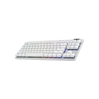 Teclado Gamer Sem Fio Logitech G PRO X com design TKL, Layout US, RGB LIGHTSYNC, Tecnologia LIGHTSPEED e Switch Exclusivo GX Brown Tactile - Branco
