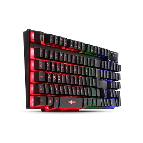 Teclado Gamer Semi Mecânico Multimídia Led Rgb Qwerty Antighosting Usb para Pc Notebook Xbox Series X S Ps4 Ps5