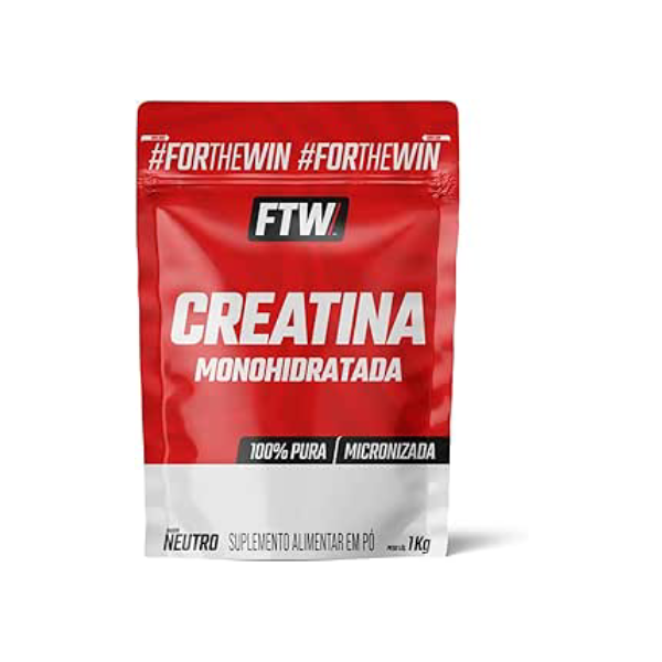 FTW Creatina Monohidratada 100% Pura - Explosão de Energia, Força e Resistência - Absorção Rápida para Ganho de Massa e Performance - Refil 1kg