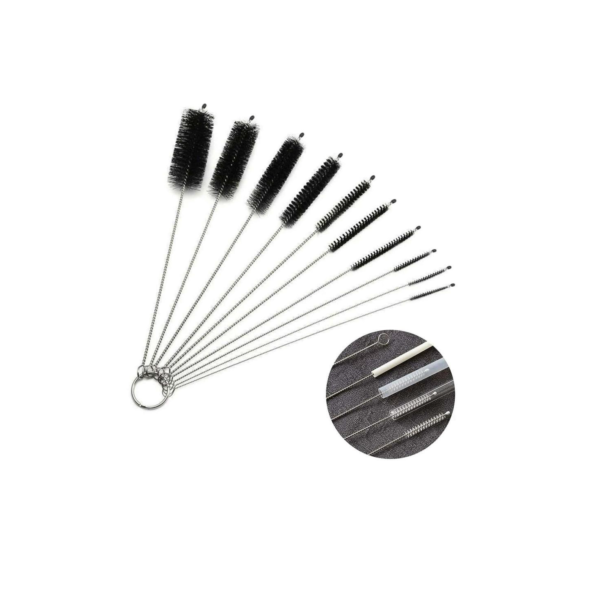 10Pcs Kit De Escova De Limpeza De Palha , Limpadores De Canudos Longos , Para , Tubo , Copo Sippy E Garrafa