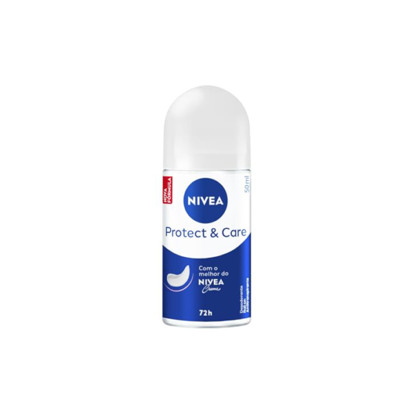 NIVEA Desodorante Roll-on Protect & Care 50ml - Cuidado e Proteção por 72h com o melhor do NIVEA creme