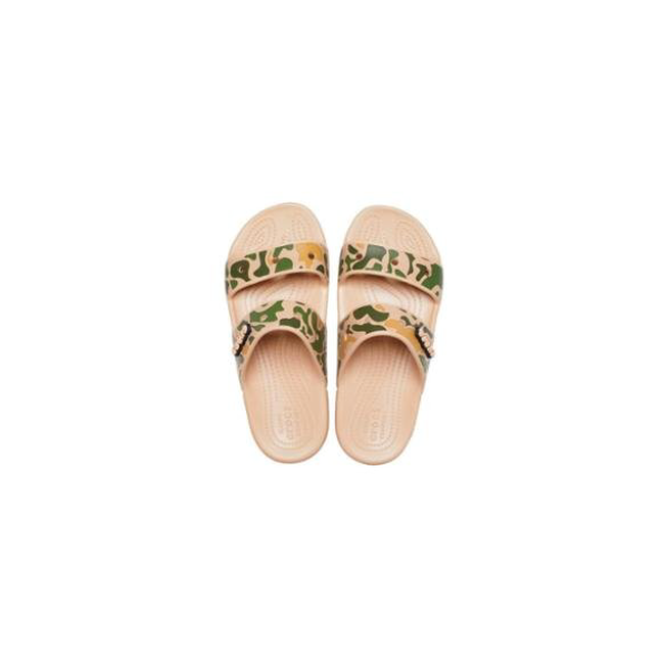 Sandália Crocs Classic Printed Camo - Marrom+Verde