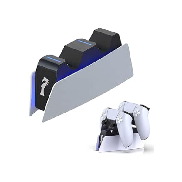 Carregador controlador PS5, Estação de Carregamento com Controle PS5, Base de Carregamento rápido Duplo, luz LED