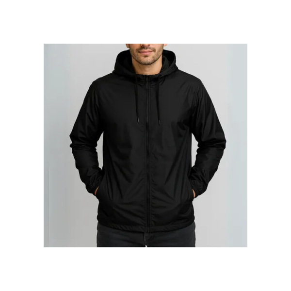 Jaqueta Corta Vento Masculina Impermeável Forrada Com Capuz