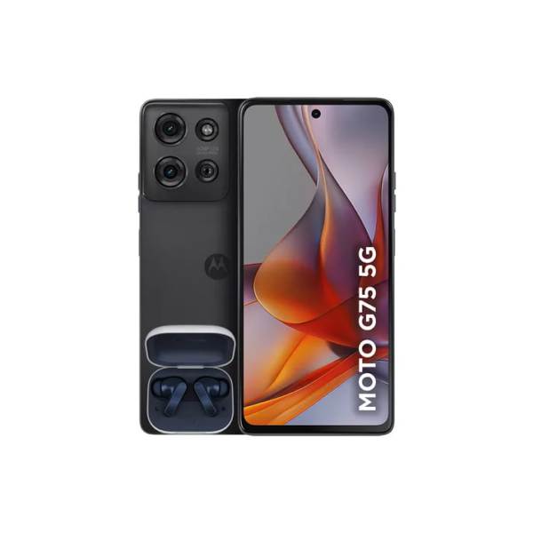 Smartphone Motorola Moto g75 5G + Moto Buds - 256GB 16GB (8GB RAM+8GB Ram Boost) e 50MP Sony Lytia 600 Camera Moto AI Ultrarresistencia militar - Preto