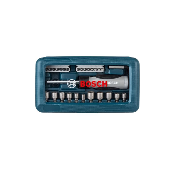 Bosch Kit de Pontas e Soquetes para parafusar com 46 peças