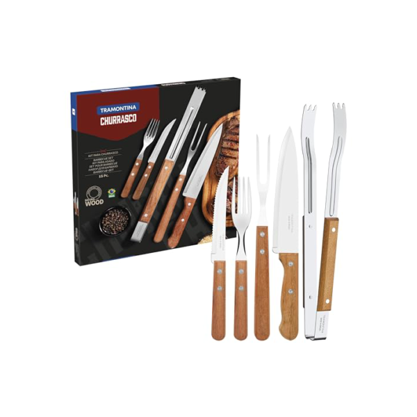 Kit para Churrasco 15 Peças Tramontina Natural