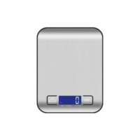 Balança de Cozinha Digital para Alimentos Portátil em Inox Resistente a Água Com Base Antiderrapante e Visor de Alta Definição Pesagem de 1g até 10kg Fit Premium