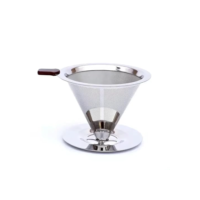 Filtro de Café 101 de INOX Reutilizável Sustentável Sem Papel Econômico Prático Filtro de Café por Gotejamento Fácil de Transportar Mantém o Sabor Natural do Café Fácil de Usar e Limpar Premium