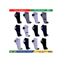 Kit 12 Pares Meia Cano Curto Soquete Sport Adulto Masculino Cores Sortidas