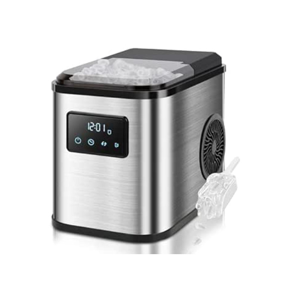 Máquina De Gelo, Alta Capacidade, Limpeza AutomáTica Com AlçA, Cesta E Pá, Adequado Para Casa/Cozinha/Camping/Rv (220, Volts)