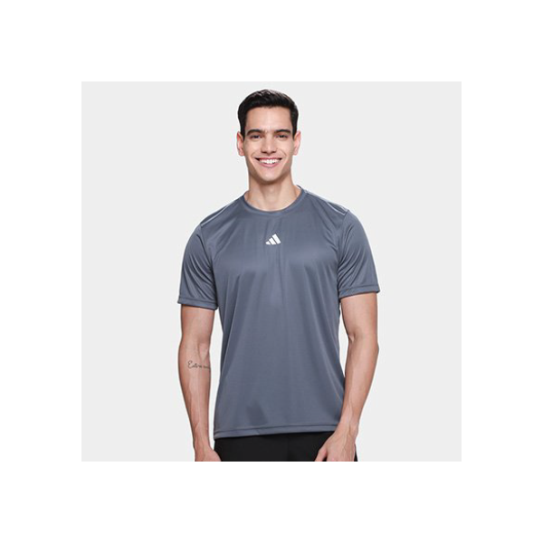 Camiseta Adidas Treino Básica Masculina - Cinza
