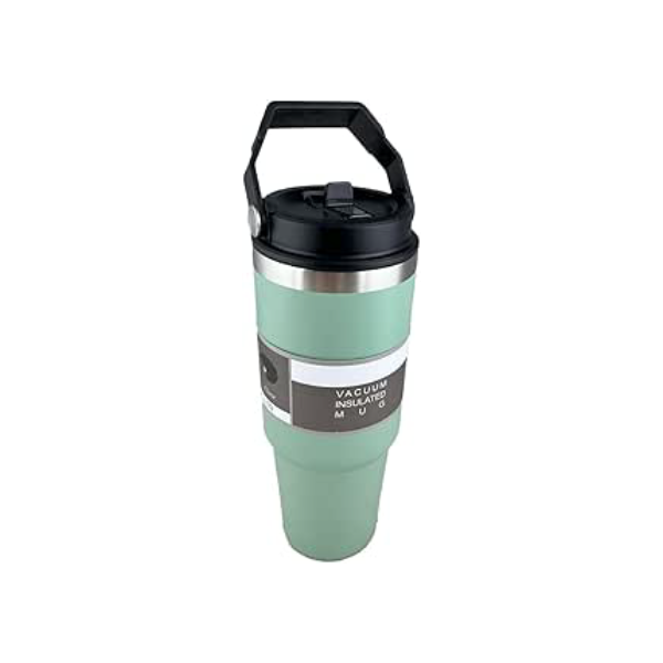 Garrafa Copo Térmico Sports Carro Inox Água 600ml Camping (Verde)