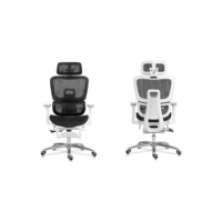 Cadeira Escritório Ergonômica T03 Posture 8038 Branco Branco Tela Mash