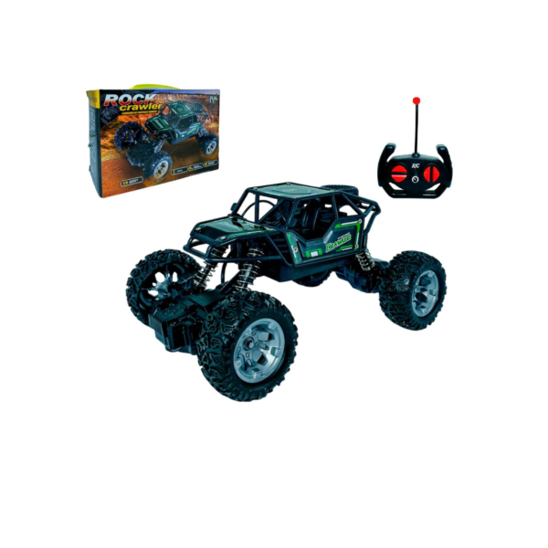Carrinho de Controle Remoto 4x4 Recarregável USB Anda Na Terra Jeep Off Road Rock Crawler