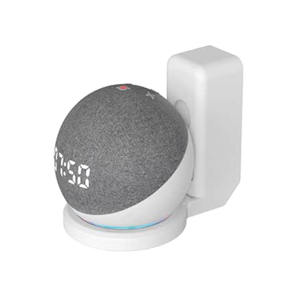 WB Suporte de tomada para Smart Speaker Alexa Echo Dot Amazon 5 e 4 Geração Branco