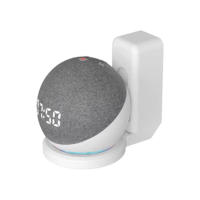 WB Suporte de tomada para Smart Speaker Alexa Echo Dot Amazon 5 e 4 Geração Branco
