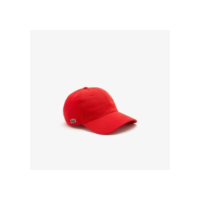 Boné Lacoste em Sarja de Algodão Orgânico - Vermelho